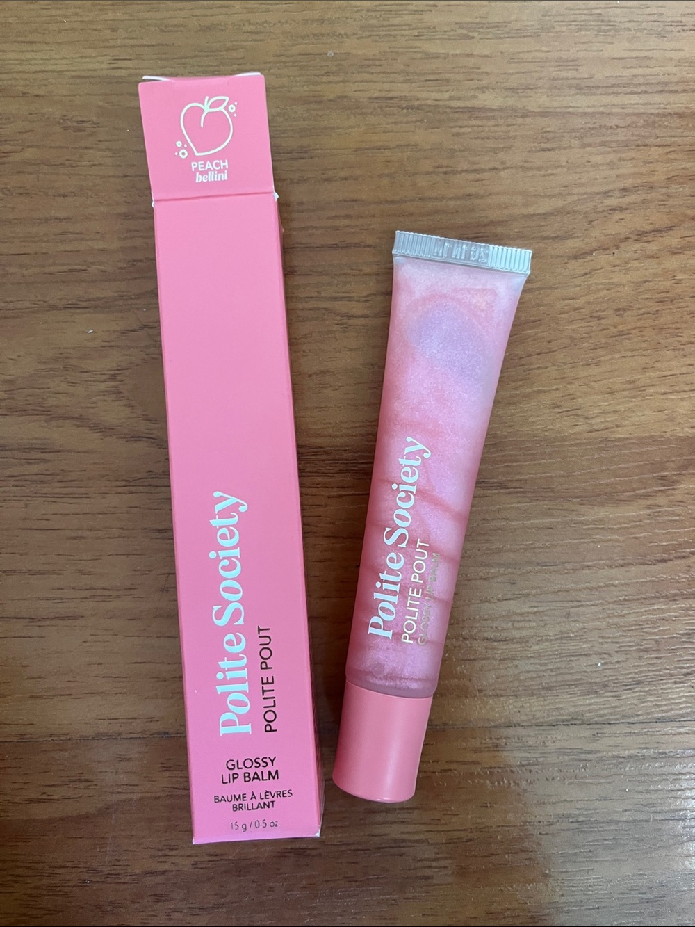 Polite Society Polite Pout Glossy Lip Balm - Peach Bellini